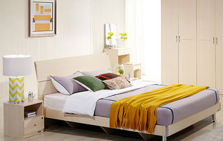 现代简约床卧室床家具床1.8米床板式床双人床 创业指南 好推网